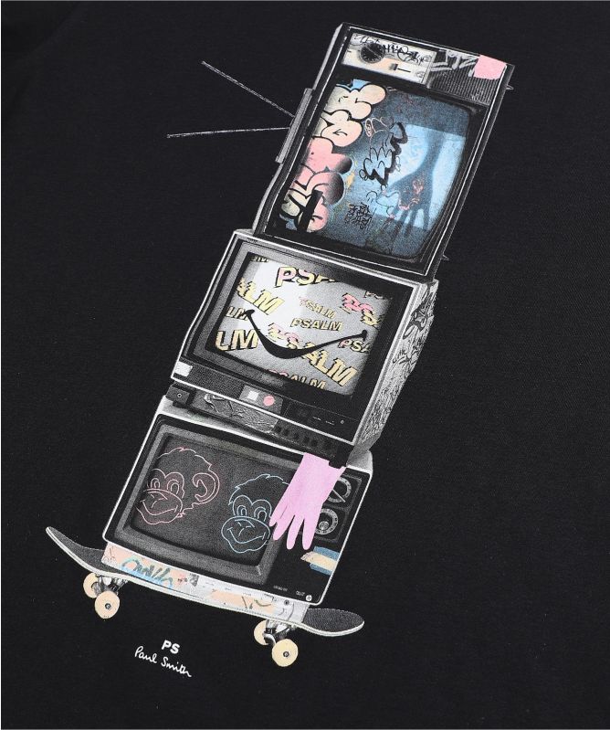 Paul Smith Organic Cotton Skateboarding TVs T-Shirt