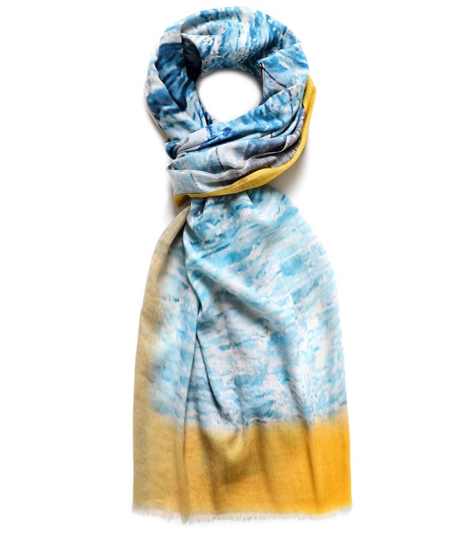 Ahujasons Wild Sea Print Scarf