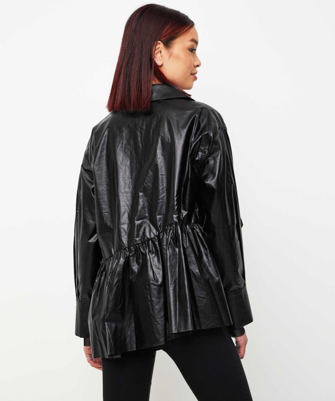 Bize Flower Detail Peplum Blouse