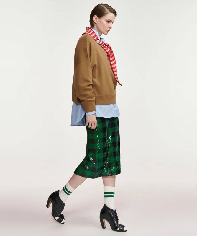 Essentiel Antwerp Kurtis Sweater with Embellished Scarf