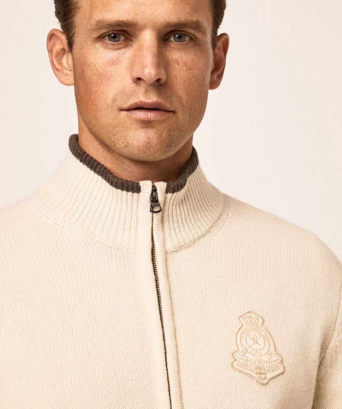 Hackett Merino Zip Cardigan