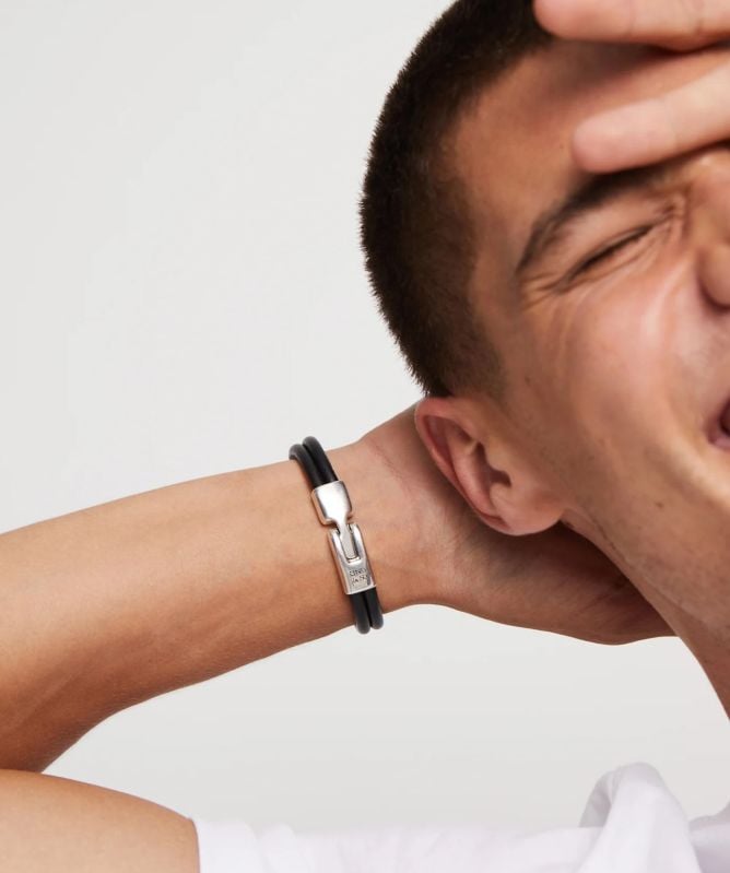 UNOde50 Two Strand Leather Clasp Bracelet