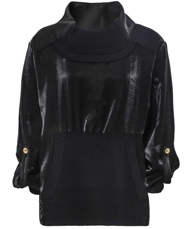 Bize Rib Knit Detail Top