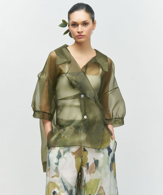 Bize Sheer Organza Shirt