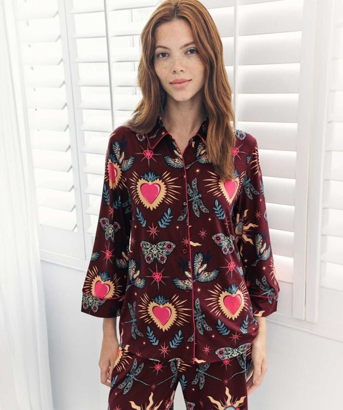 Chelsea Peers Enchanted Glade Print Long Pyjamas