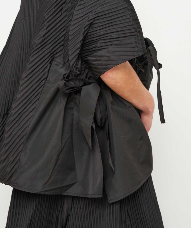 Bize Pleated Poncho Blouse