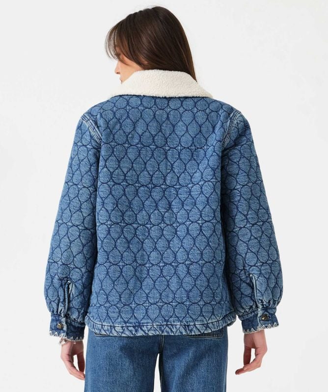 Seventy + Mochi Frida Sherpa Collar Quilted Jacket