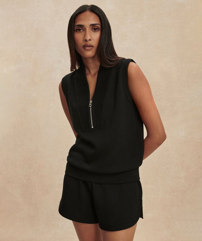Varley Beau Sleeveless Half-Zipper Sweat