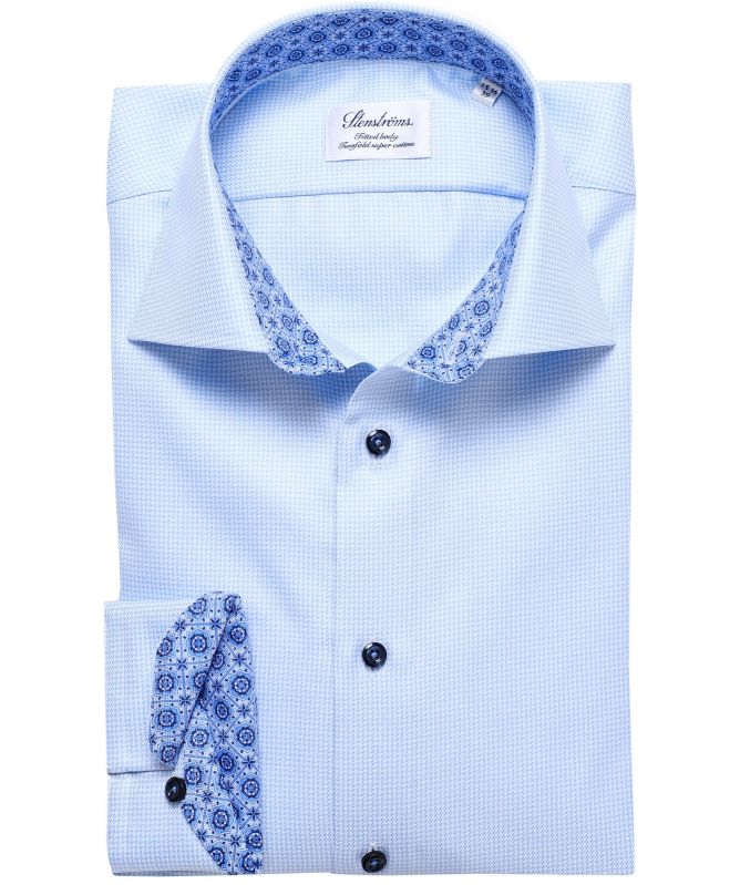 Stenstroms Fitted Body Micro Houndstooth Shirt