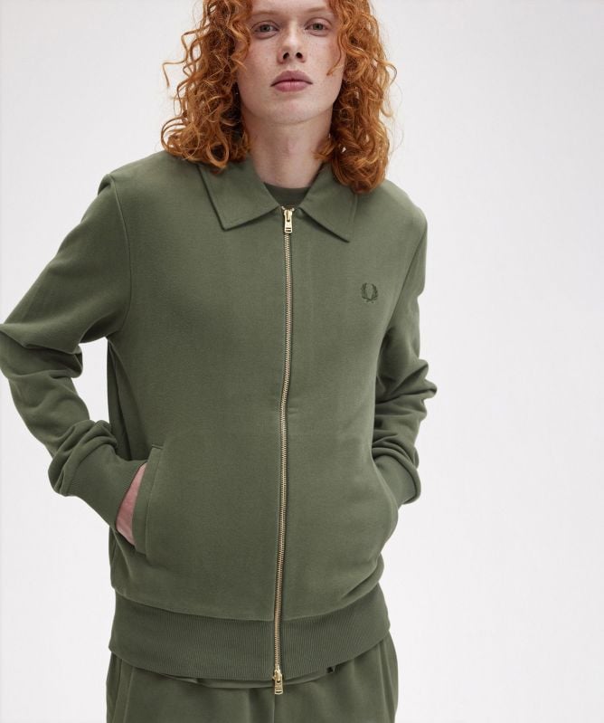 Fred Perry Zip-Through Collar Sweatshirt