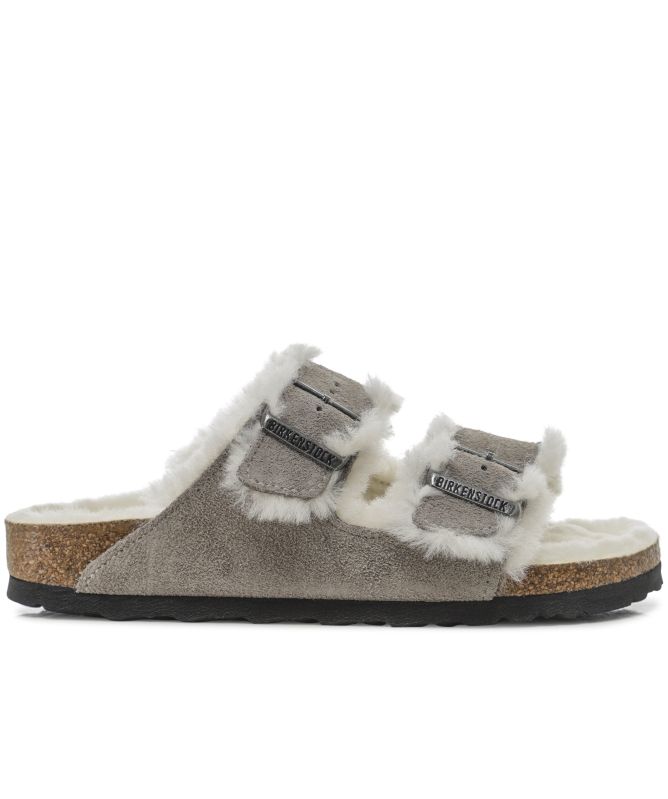 Birkenstock Arizona Shearling Suede Leather Sandals