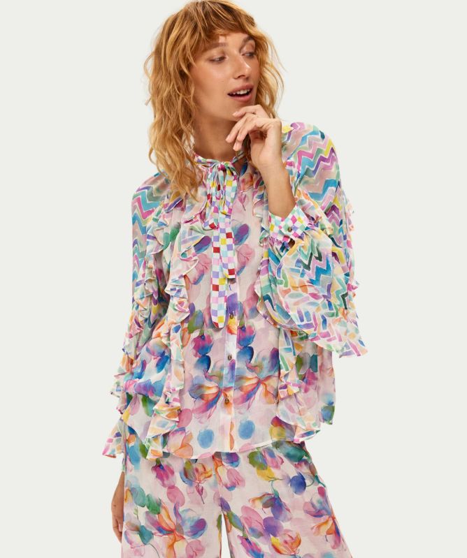 Me369 Holly Ruffle Blouse