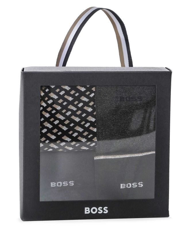 BOSS Monogram Socks 4 Pack Gift Set