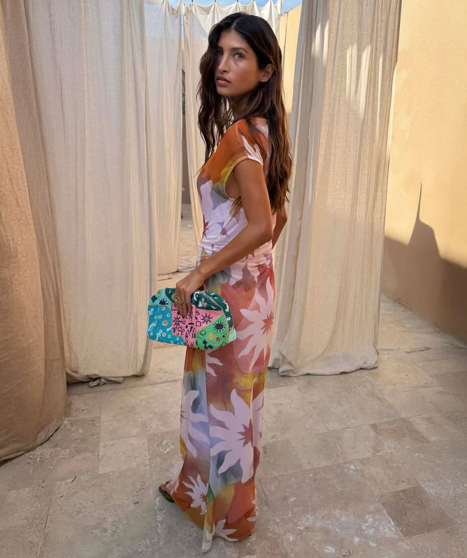 Never Fully Dressed Abstract Soleil Luna Mesh Dress