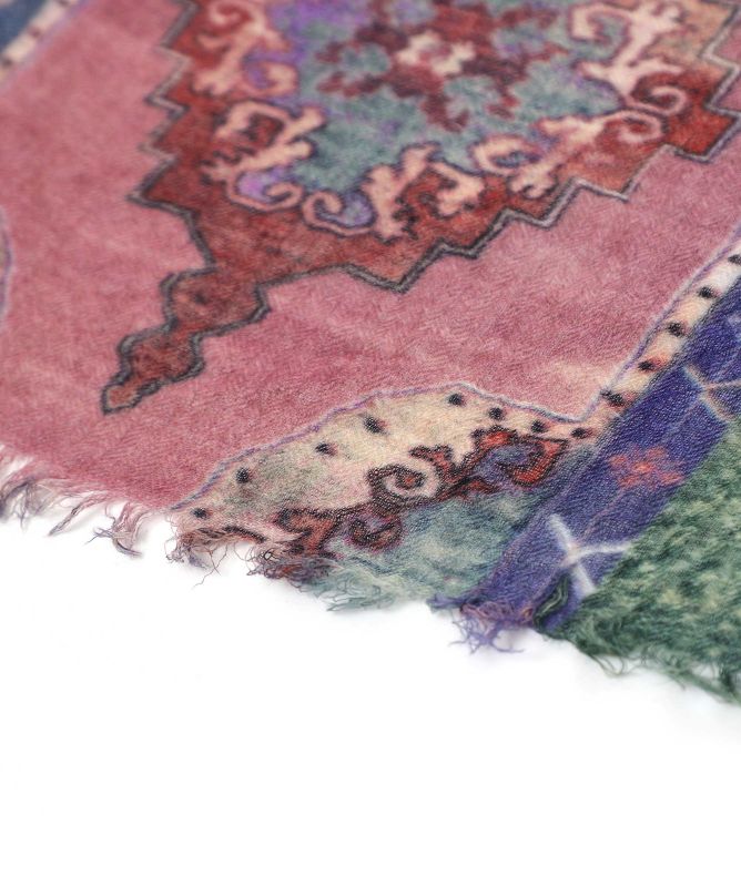 Ahujasons Multicoloured Patterned Wool Scarf