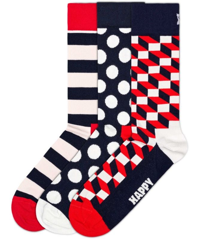 Happy Socks Classic Filled Optic Socks 3 Pack