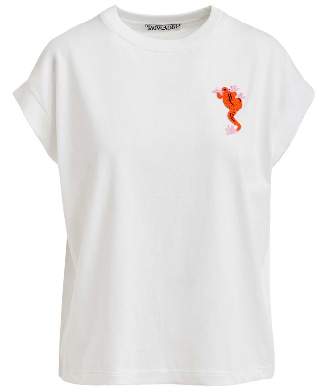 Essentiel Antwerp Jungala Bead Embroidered T-Shirt