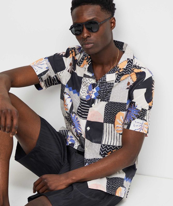 Wax London Patchwork Floral Didcot Shirt