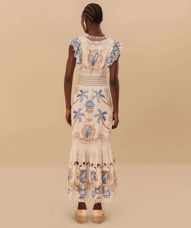 chinese dress ladies Farm Rio Romantic Richelieu Maxi Dress – Monelle Vermont main image 1