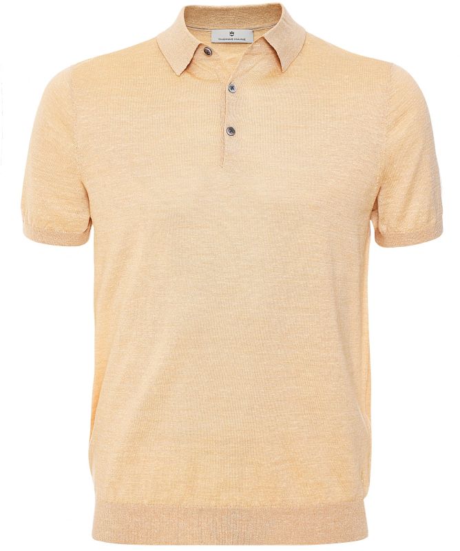 Thomas Maine Merino Linen Polo Shirt | Jules B