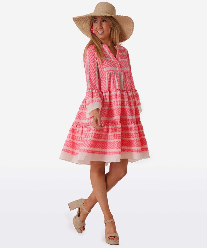 Devotion Twins Ella Cotton Blend Tiered Midi Dress