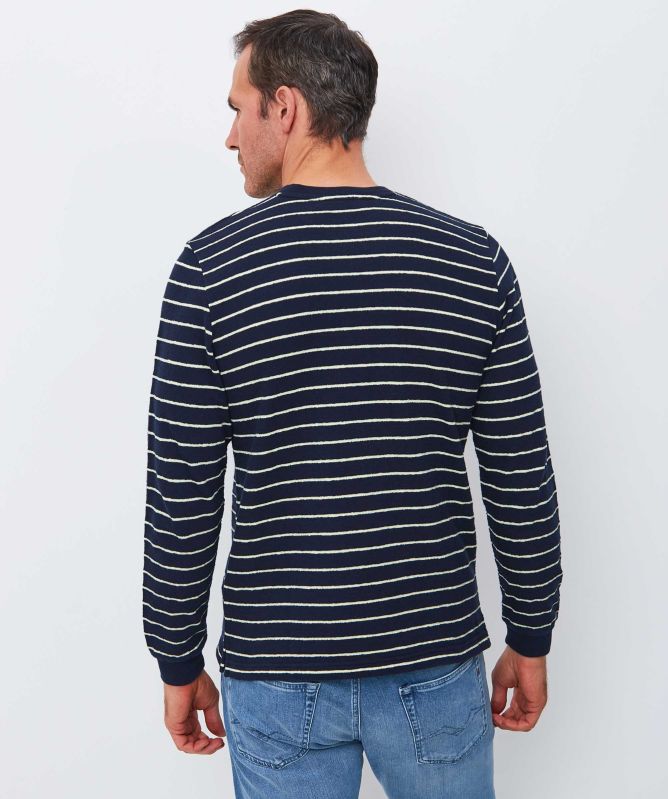 unfeigned Long Sleeve Terry Striped T-Shirt