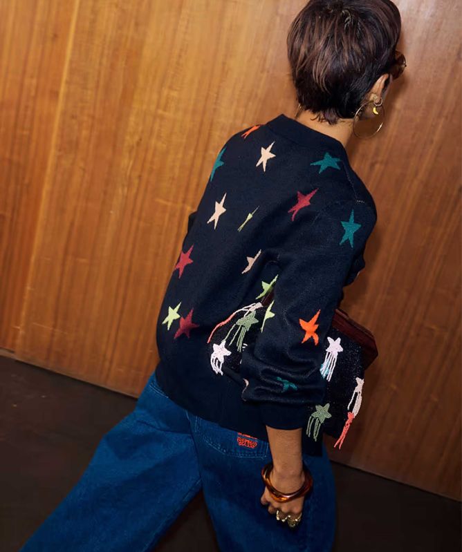 Never Fully Dressed Star Knit Cardigan