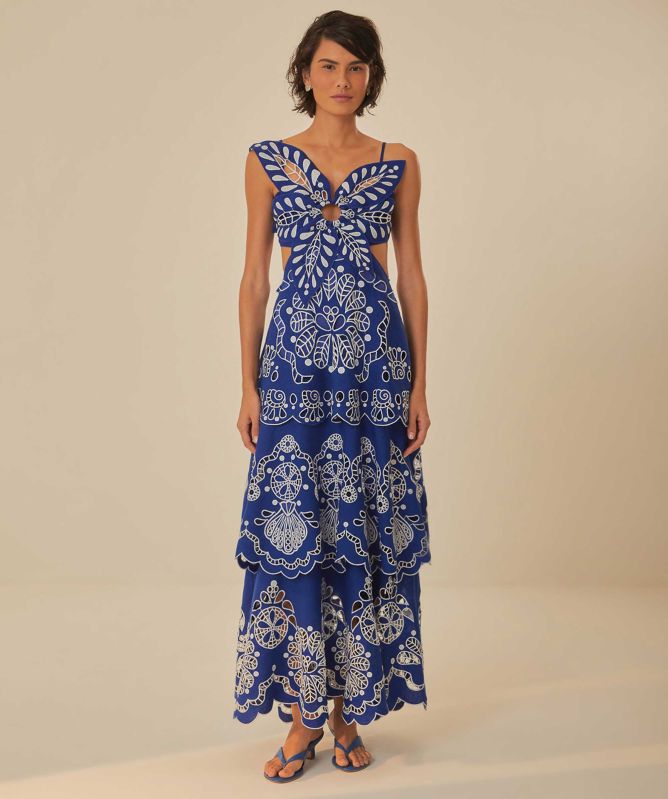 FARM Rio Flower Richelieu Midi Dress