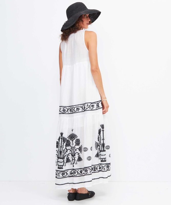 Greek Archaic Kori Crete Sleeveless Maxi Dress