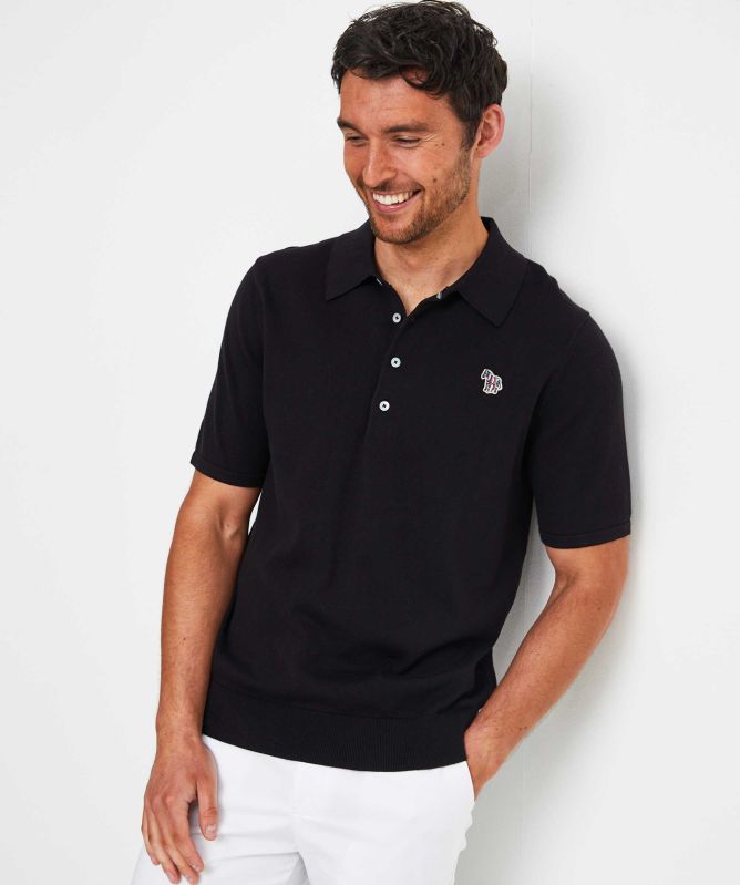 Paul Smith Knitted Zebra Polo Shirt