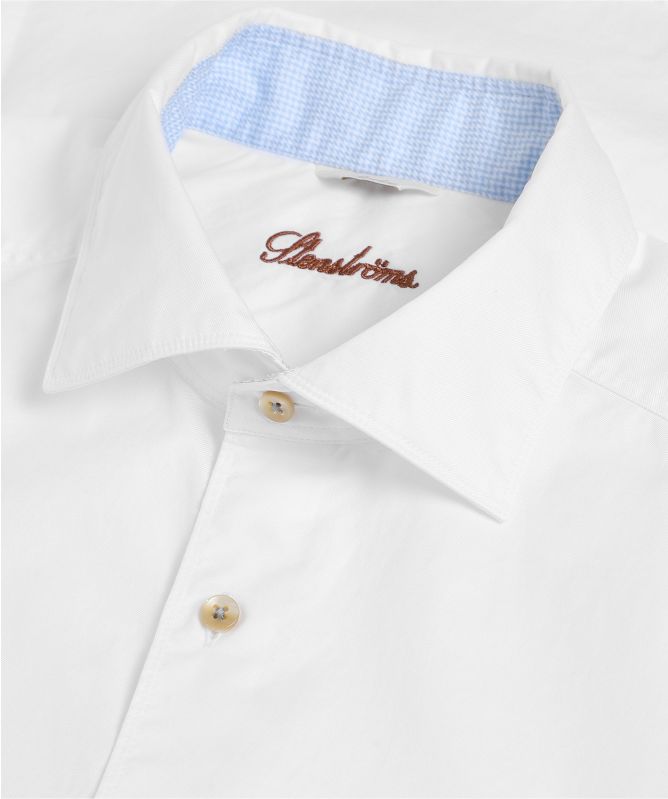 Stenstroms Slimline Gingham Trim Shirt