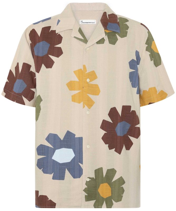 Knowledge Cotton Box Fit Floral Shirt