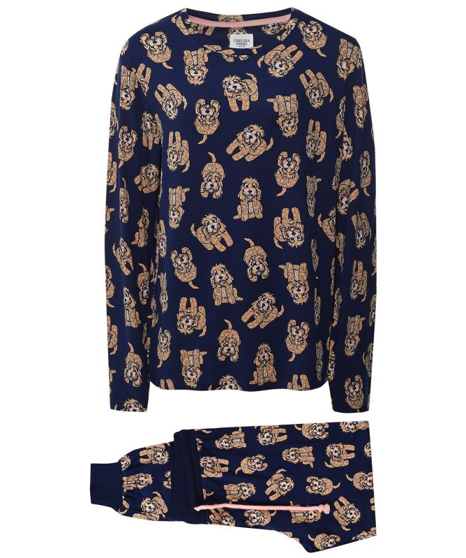 Chelsea Peers Cockapoo Print Long Pajamas