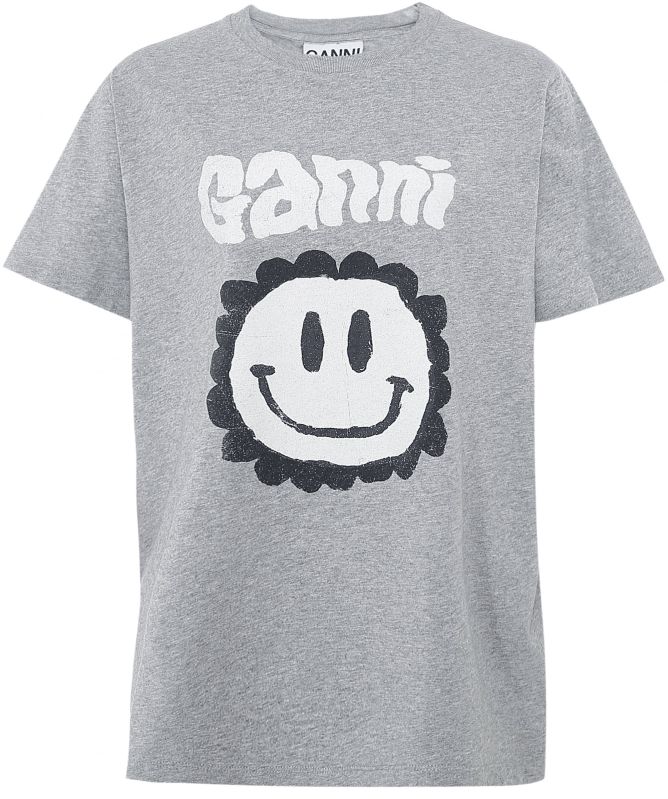 GANNI Organic Cotton Smiley Tee