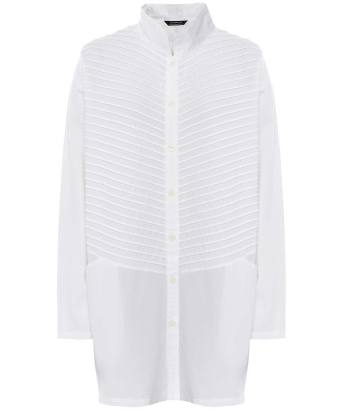 Yaccomaricard Long Pintuck Panel Overshirt