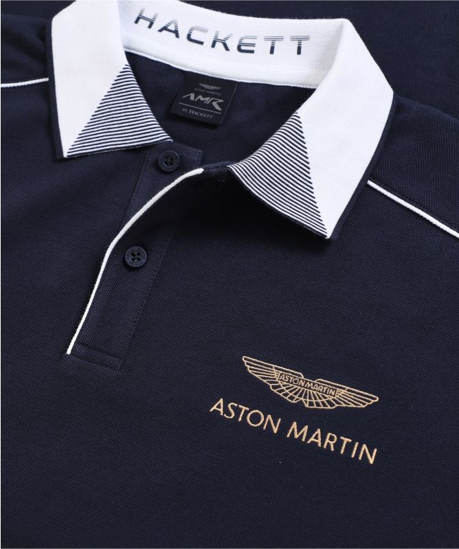 Hackett AMR Jacquard Collar Polo Shirt