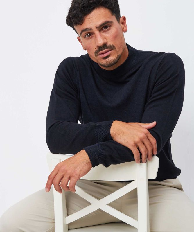 Filippo De Laurentiis Merino Mock Neck Jumper