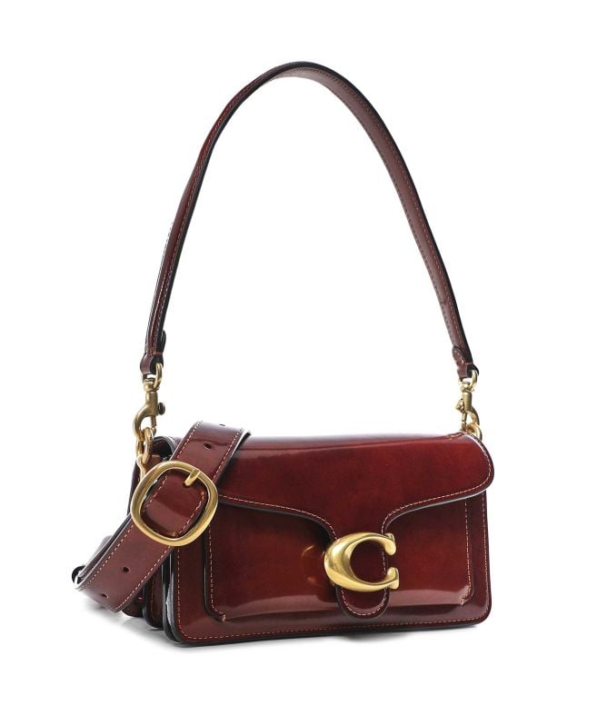 COACH コーチ LEATHER SHOULDER BAG Coach Leather Shoulder Bag Messenger Signatures 9.8