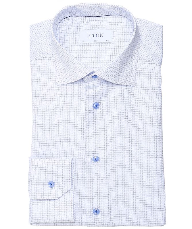 Eton Slim Fit Check Flannel Shirt