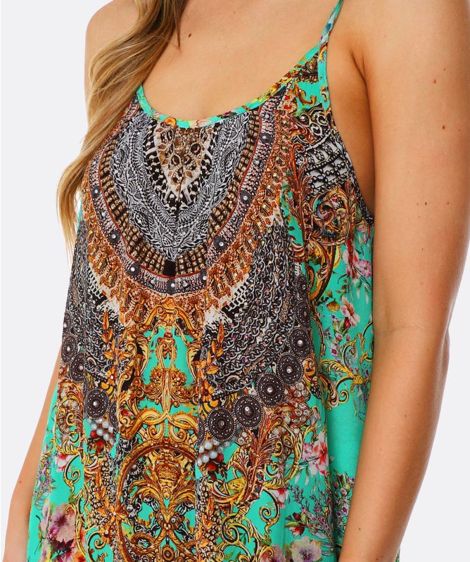 Inoa Chartreuse Silk Maxi Dress