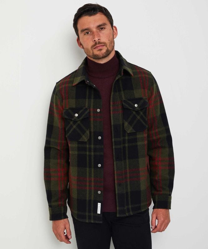 Woolrich Alaskan Melton Check Overshirt