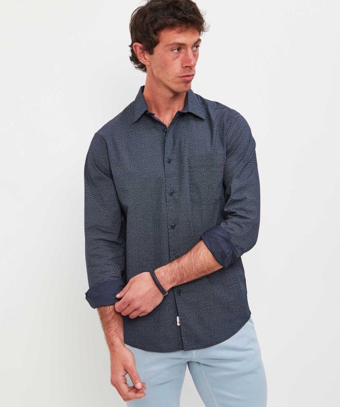 Replay Micro-Pattern Shirt