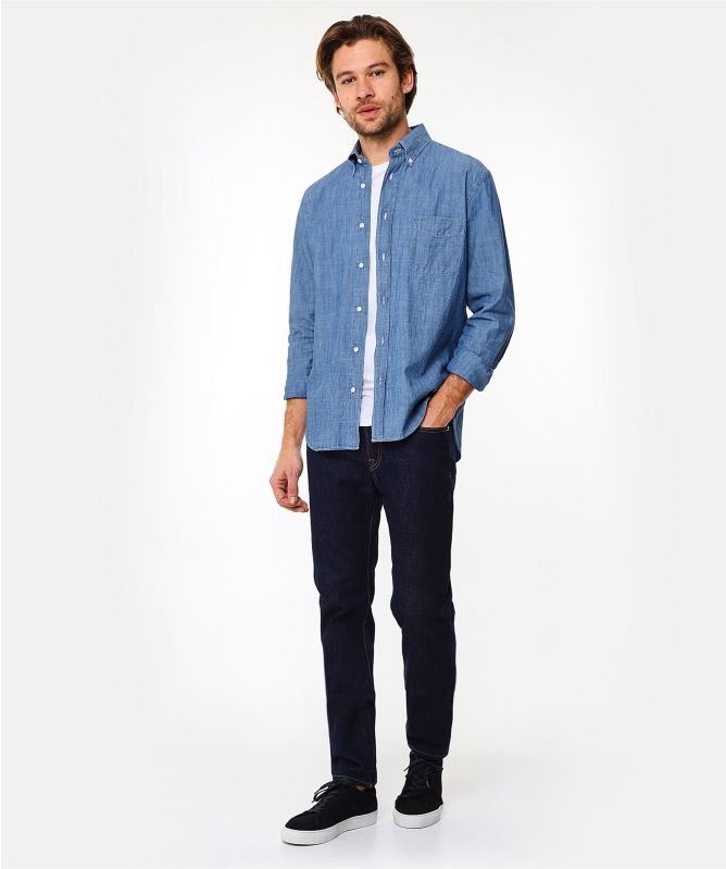 Hartford Regular Fit Chambray Pitt Shirt