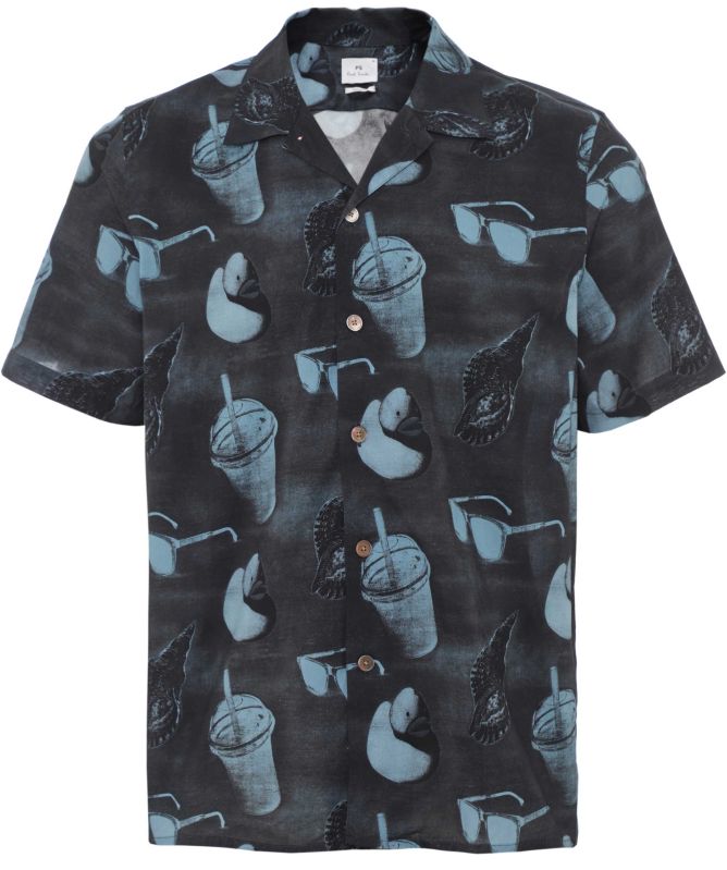 Paul Smith Graphic Print Poplin Shirt