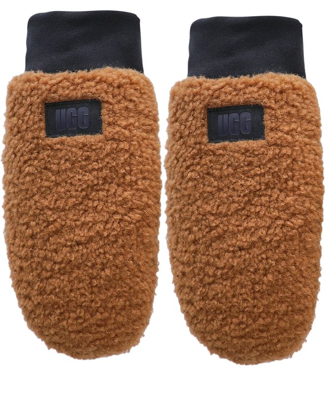 UGG UGGfluff Mitten With Logo Tape