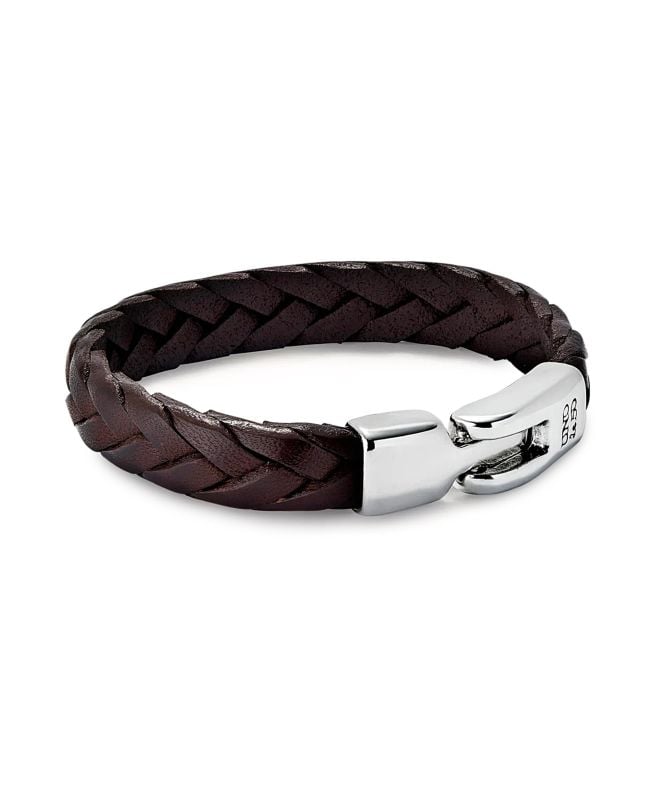 UNOde50 Braided Leather Clasp Bracelet