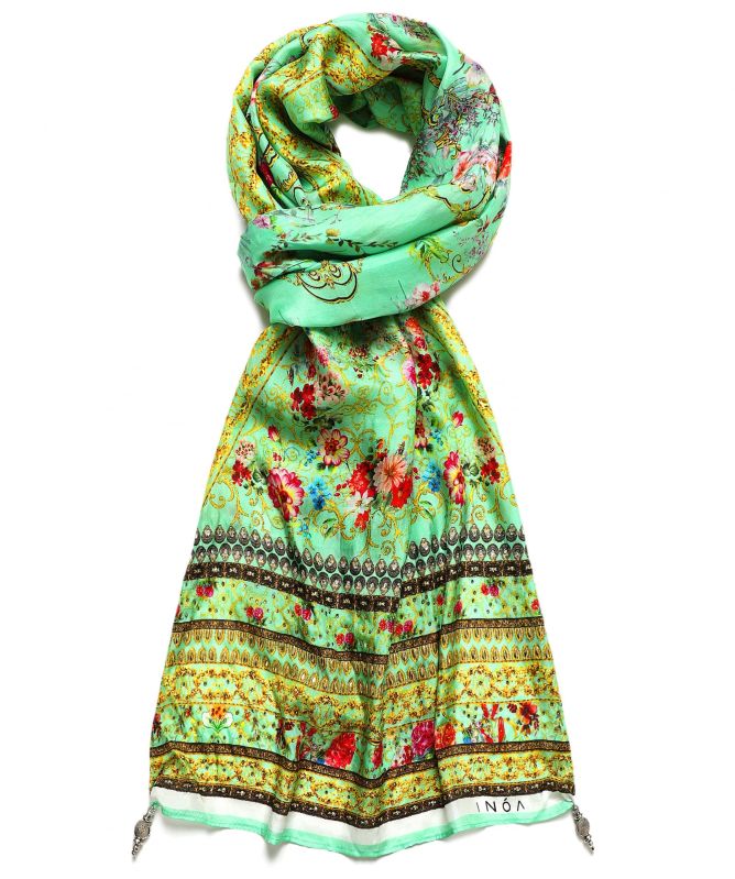 Inoa Chartreuse Silk Scarf