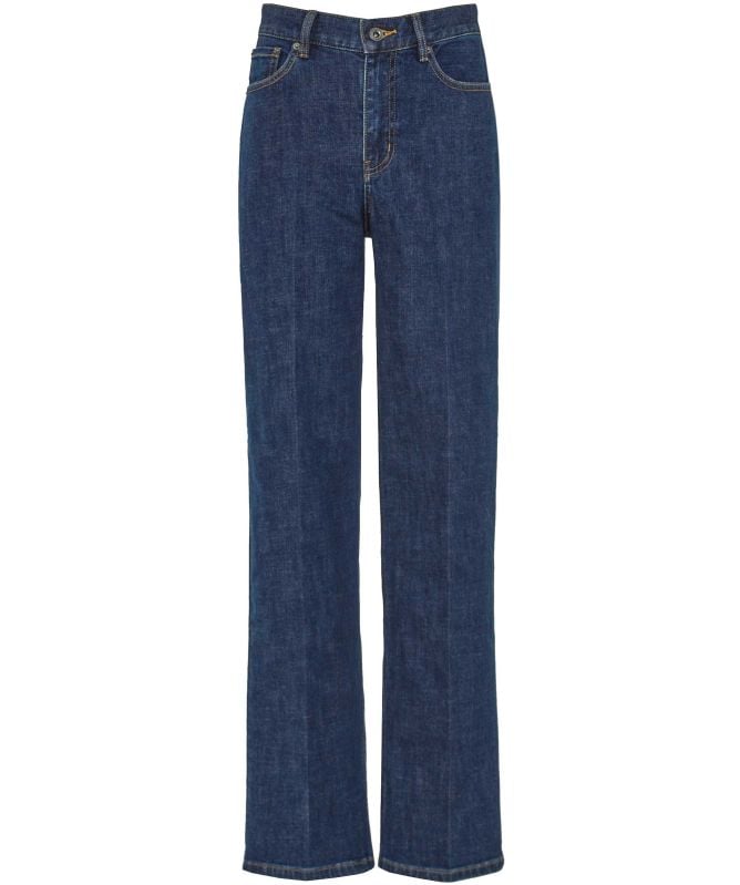 Self-Portrait Blue Straight Leg Jeans
