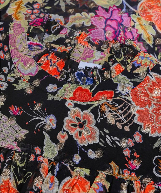 RIXO Peony Flora Lucinda Blouse