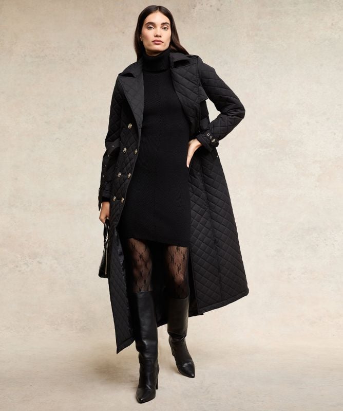 Holland Cooper Full Length Enstone Quilted Trench Coat